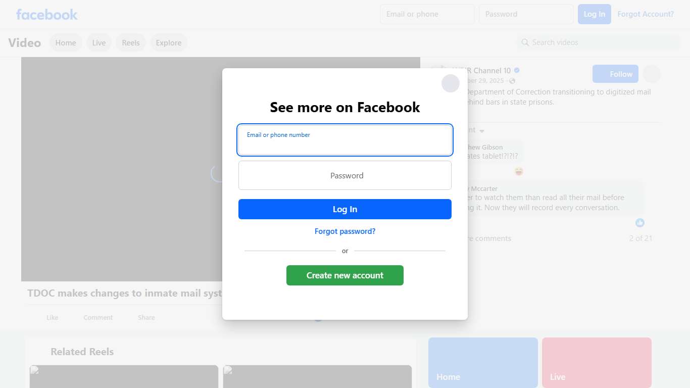 Tennessee Department of Correction transitioning to digitized mail for those behind bars in state prisons. WBIR Channel 10 Facebook